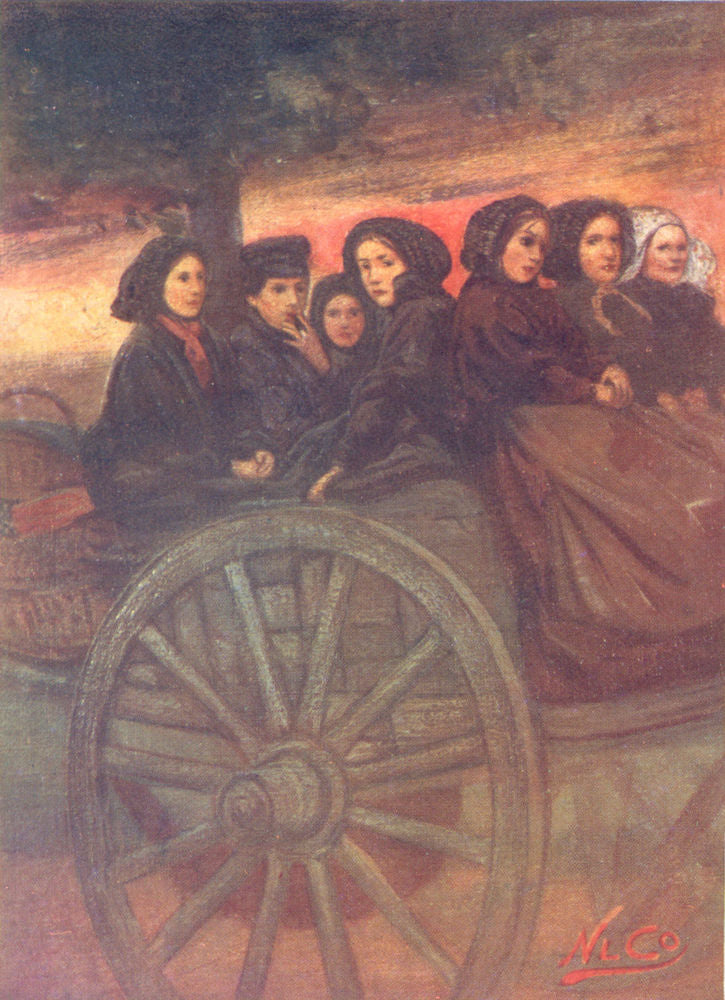 NETHERLANDS. Friesland. Returning from market 1904 old antique print picture